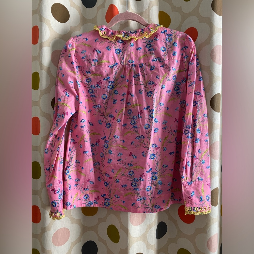 J. Crew Cotton poplin ruffle blouse in Liberty® Wheat Bouquet floral print - Picture 6 of 7